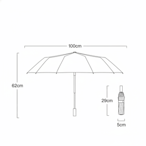 16 Ribs Wooden Handle Umbrella Specifications