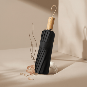 16 Ribs Wooden Handle Umbrella UPF50+