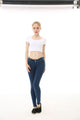 Low Rise Fake Jean Leggings