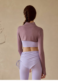 UPF50+ Knitted Yoga Bolero Pullover