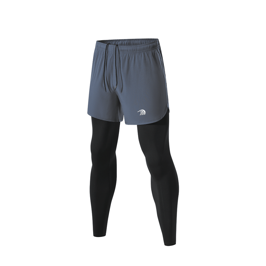 2 - in - 1 Fitness Running Leggings - Sidiou Group