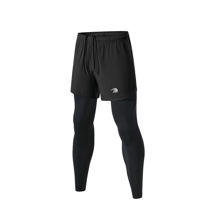 2 - in - 1 Fitness Running Leggings - Sidiou Group