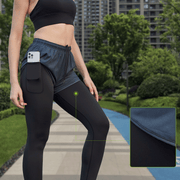 2 - in - 1 Fitness Running Leggings - Sidiou Group