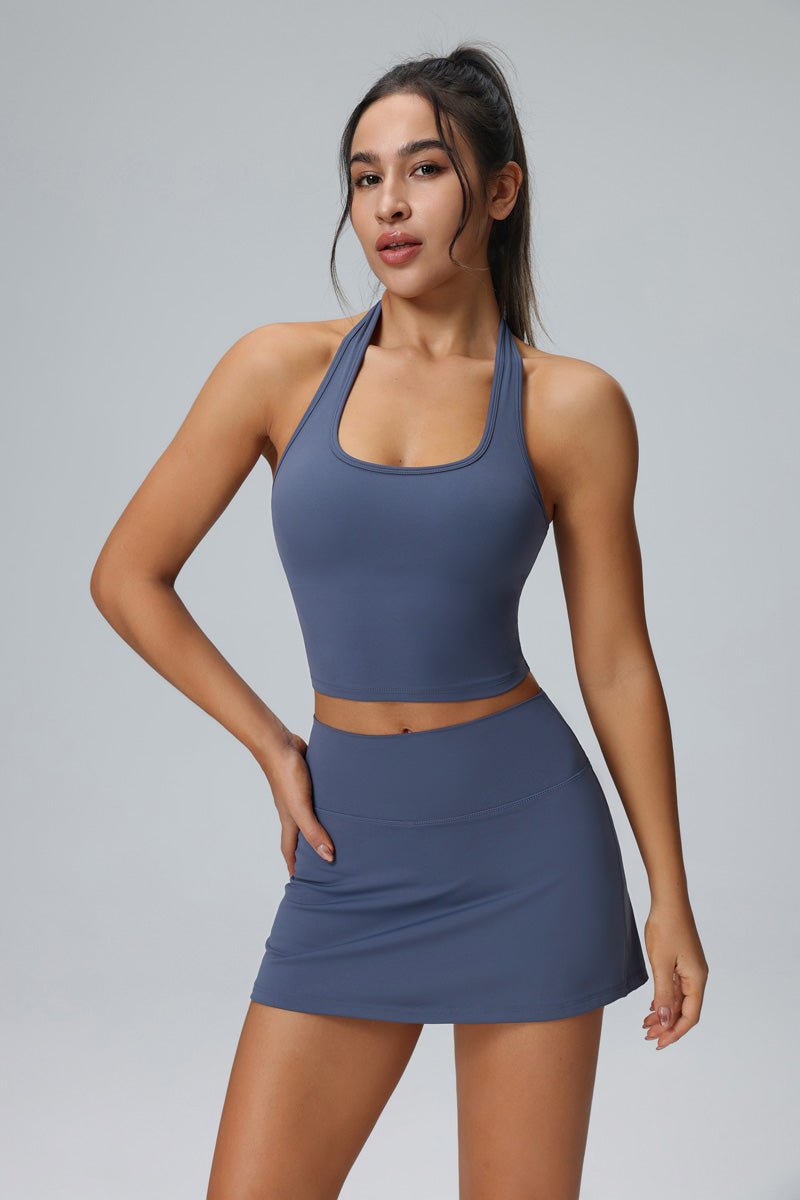 Reggiseno da yoga con collo a fascia