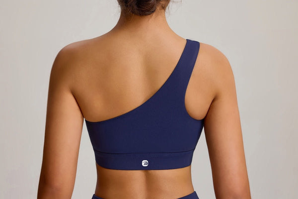 Navy blue one sling sports bra by Anniou