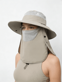 UPF 50+ Bucket Hat with Face & Neck Cover