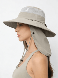 UPF 50+ Bucket Hat with Face & Neck Cover