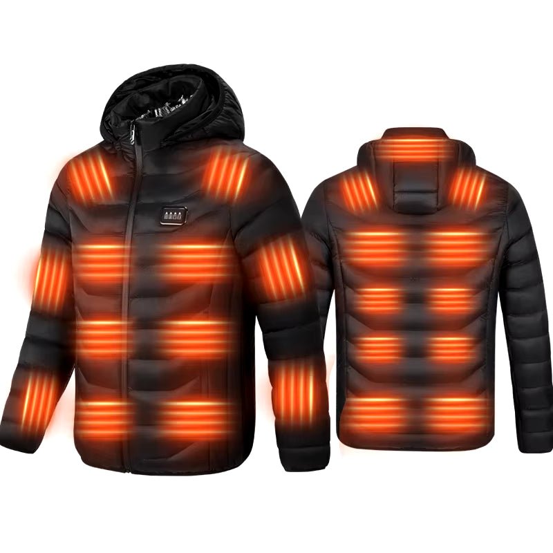 23 Area Adjustable Hooded Heated Jacket Black 