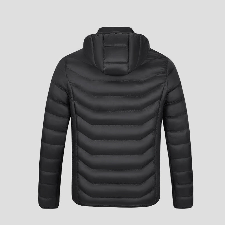 Black Heated Jacket back