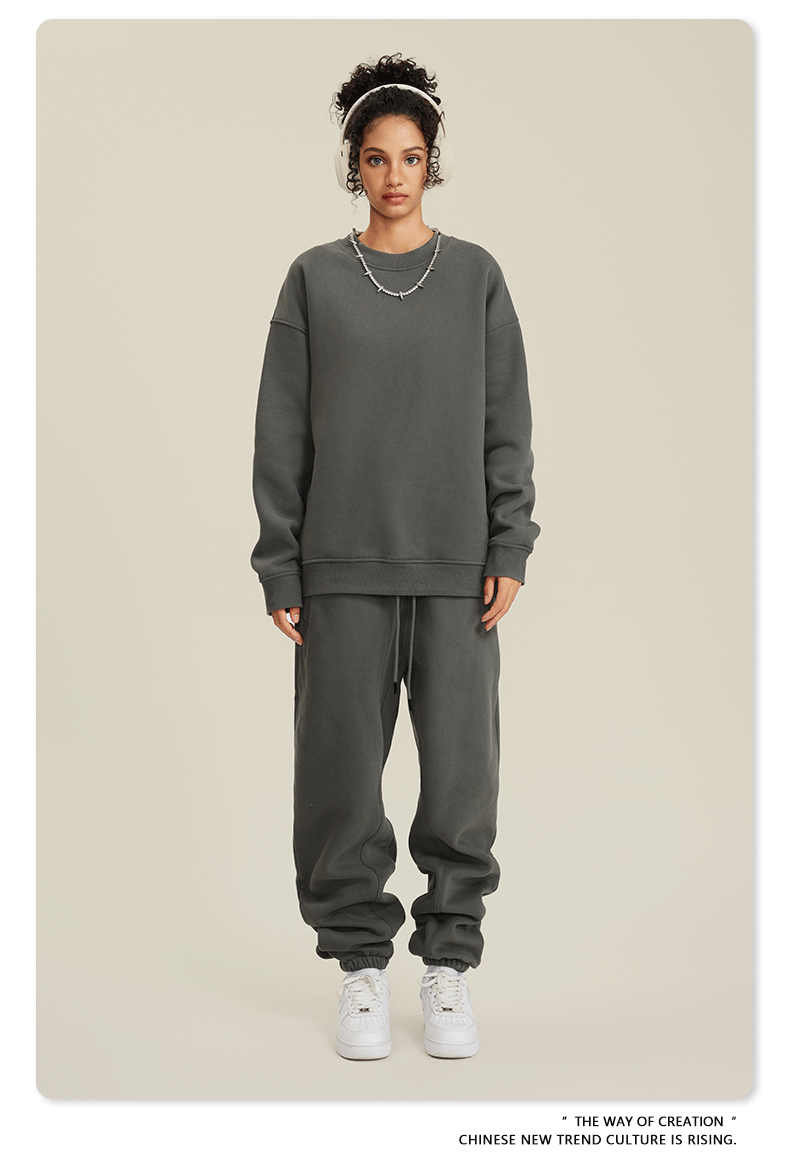 Fleece Sweatshirt and Sweatpants Set