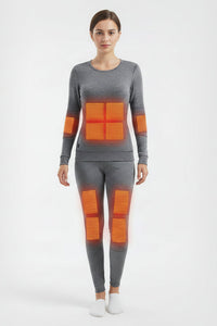 men and Women's 28 Area Heated Thermals heat zone locations