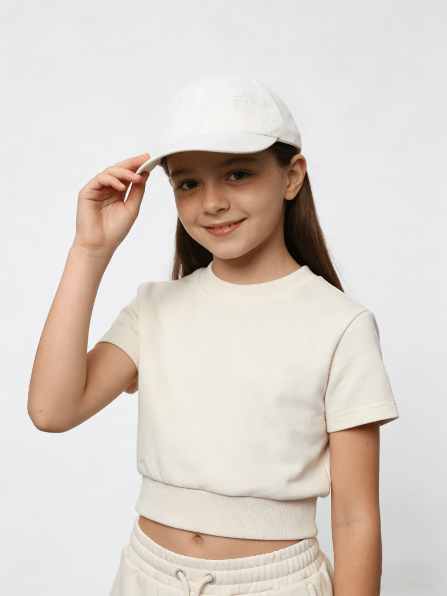 UPF 50+ Kids Cotton Baseball Cap