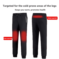 3 Area black Heated Fleece Pants