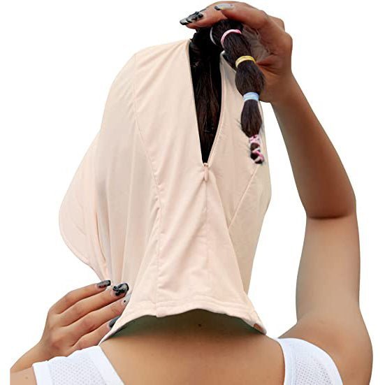 Women's Pink UPF 50+ Sun Protective Hat Balaclava hair hole