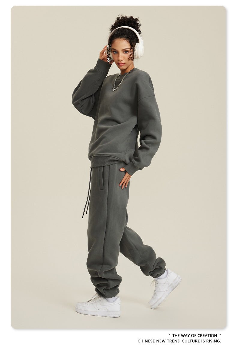 Fleece Sweatshirt and Sweatpants Set