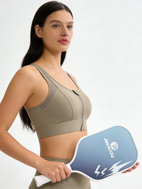 Women's Zip Front Sports Bra