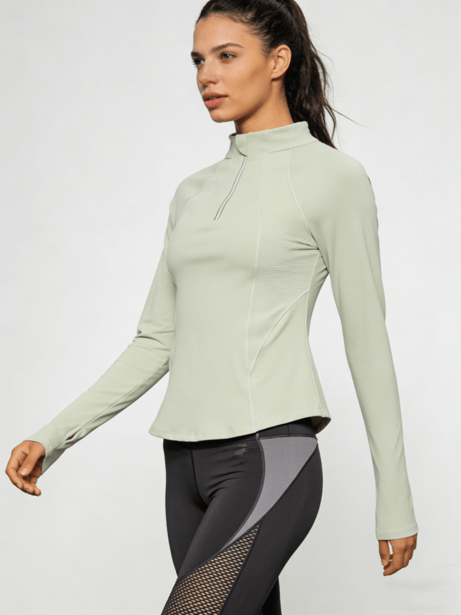 Half Zipper Yoga Top UPF50+