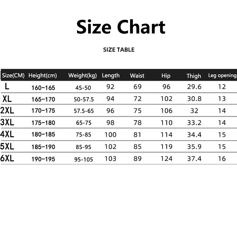 3 Area Heated Fleece Pants size guide 