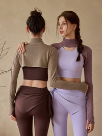 UPF50+ Knitted Yoga Bolero Pullover