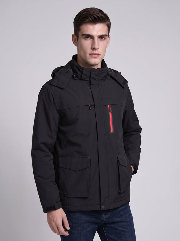 3 area #Black Heated Outdoor Jacket
