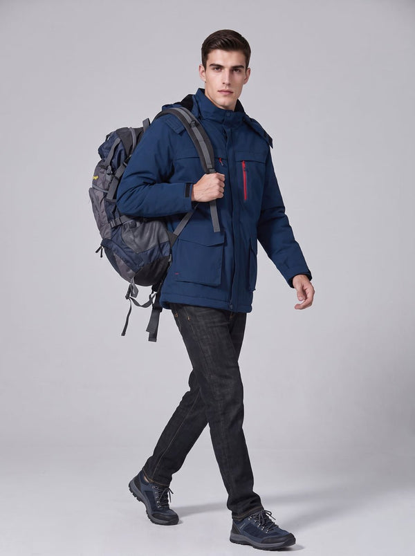 3 area #Navy Heated Outdoor Jacket