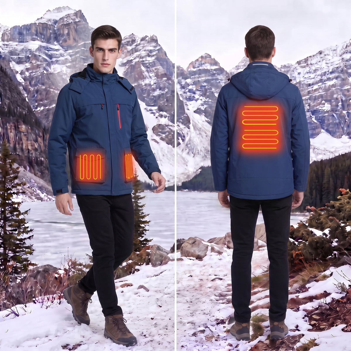 3 area heated outdoor jacket