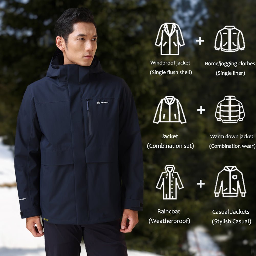 3 in 1 Goose Down Hooded Jacket functions