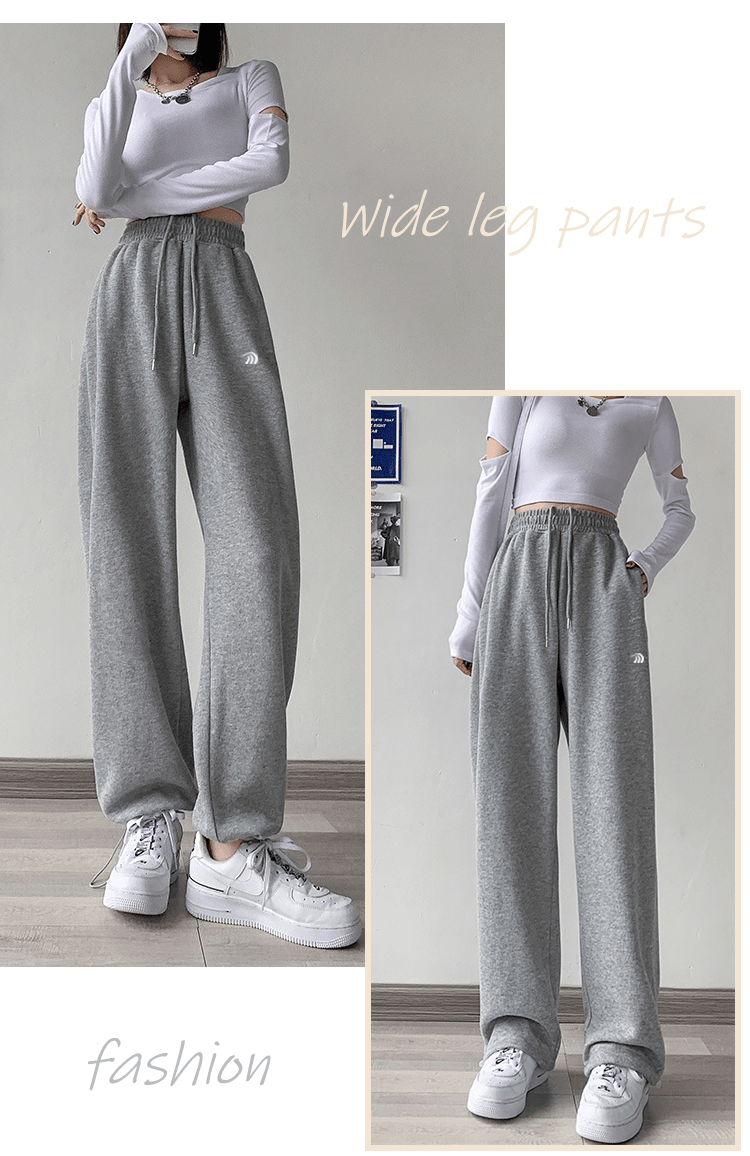 Women's Wide-Leg Cuffed Sweatpants