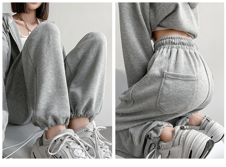 Women's Wide-Leg Cuffed Sweatpants