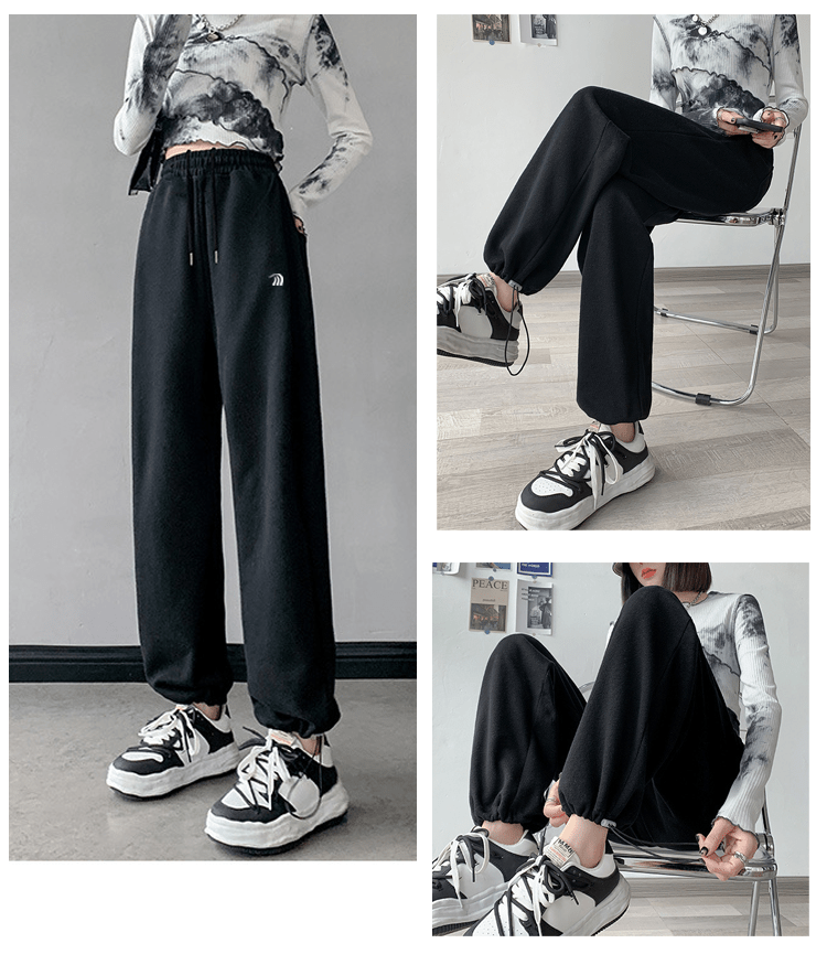 Women's Wide-Leg Cuffed Sweatpants