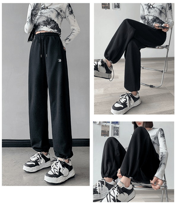 Women's Wide-Leg Cuffed Sweatpants