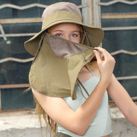 UPF 50+ Bucket Hat with Face & Neck Cover