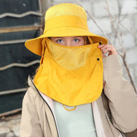 UPF 50+ Bucket Hat with Face & Neck Cover