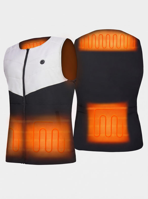 4 heated zones Women's Single Button Heated Gilet