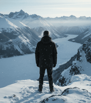 Heated Outdoor Jacket from the back 