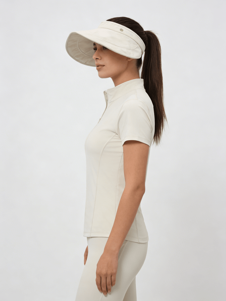 UPF 50+ Curved Wide Brim Visor Hat