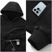 5 Area Heated Pullover Hoodie features