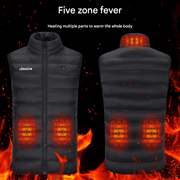 Single Button Heated Duck Down Vest