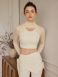 UPF50+ Knitted Yoga Bolero Pullover