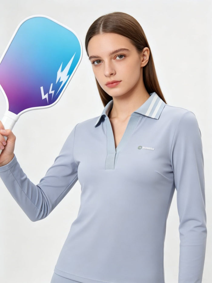UPF 50+ Long-Sleeve Pickleball Polo