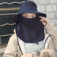 UPF 50+ Bucket Hat with Face & Neck Cover