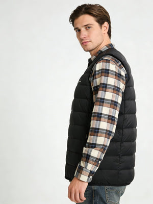 Carbon Fibre V-Neck Heated Gilet side view