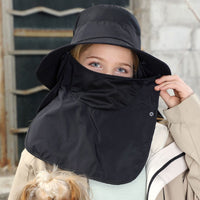 UPF 50+ Bucket Hat with Face & Neck Cover
