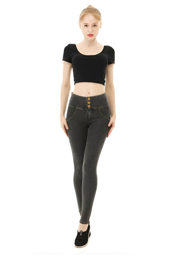 Leggings a vita alta effetto jeans con protezione UPF50+