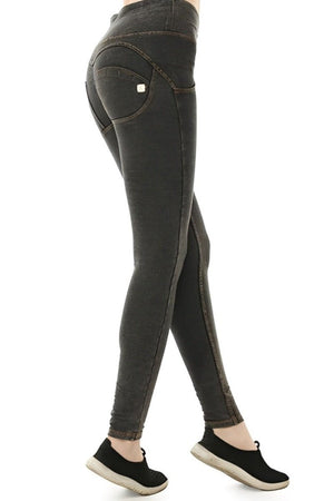 Leggings a vita alta effetto jeans con protezione UPF50+