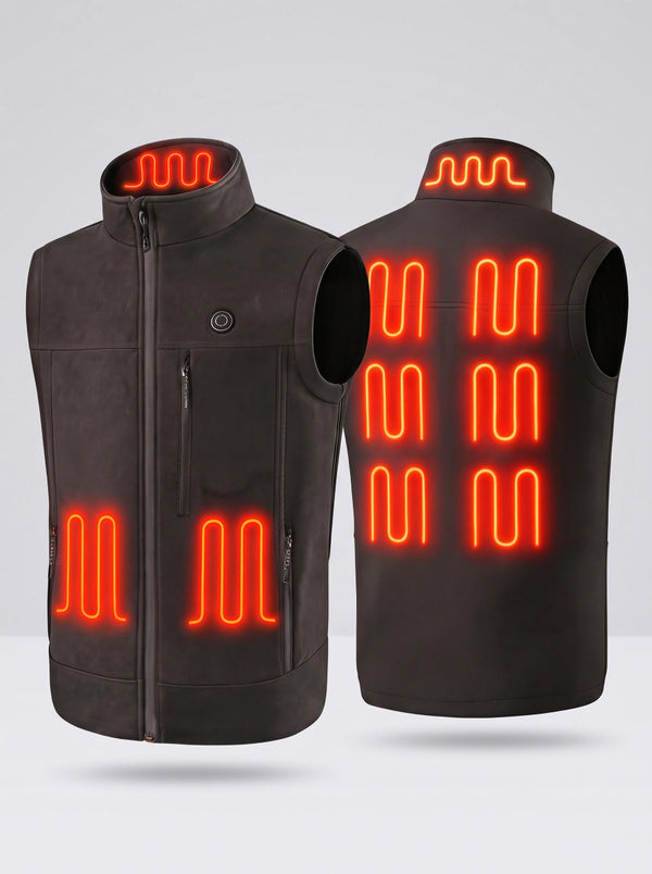 9 Heating areas Men's Soft-shell Heated Vest
