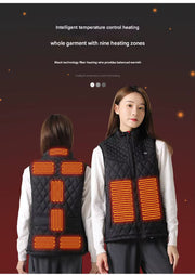 9 area black diamond quilted vest zip up