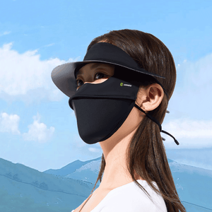 Anniou Black Sun Protective Wide Brim Face Mask