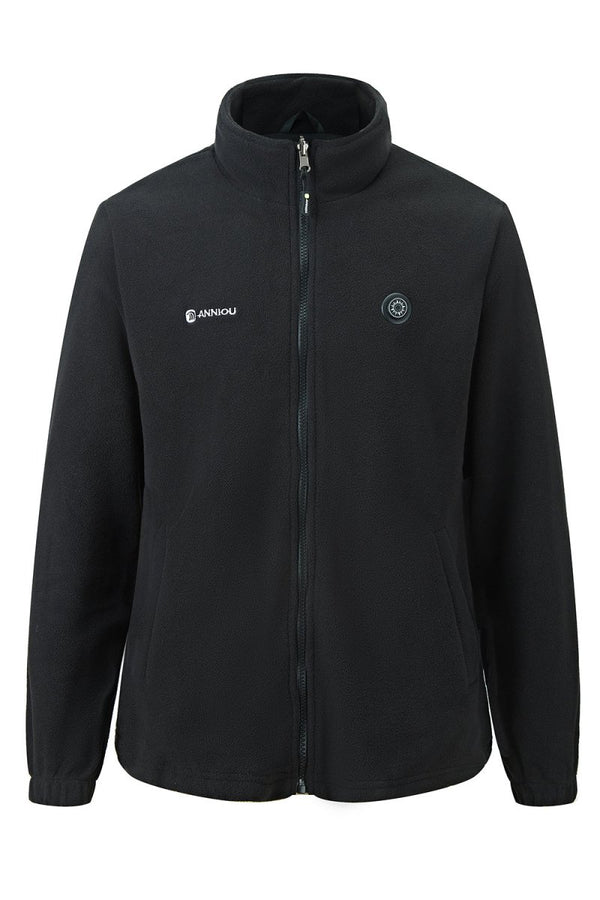 Anniou Zip black fleece heated jacket
