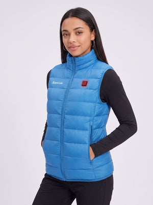 Anniou women's Blue Heated Duck Down Vest